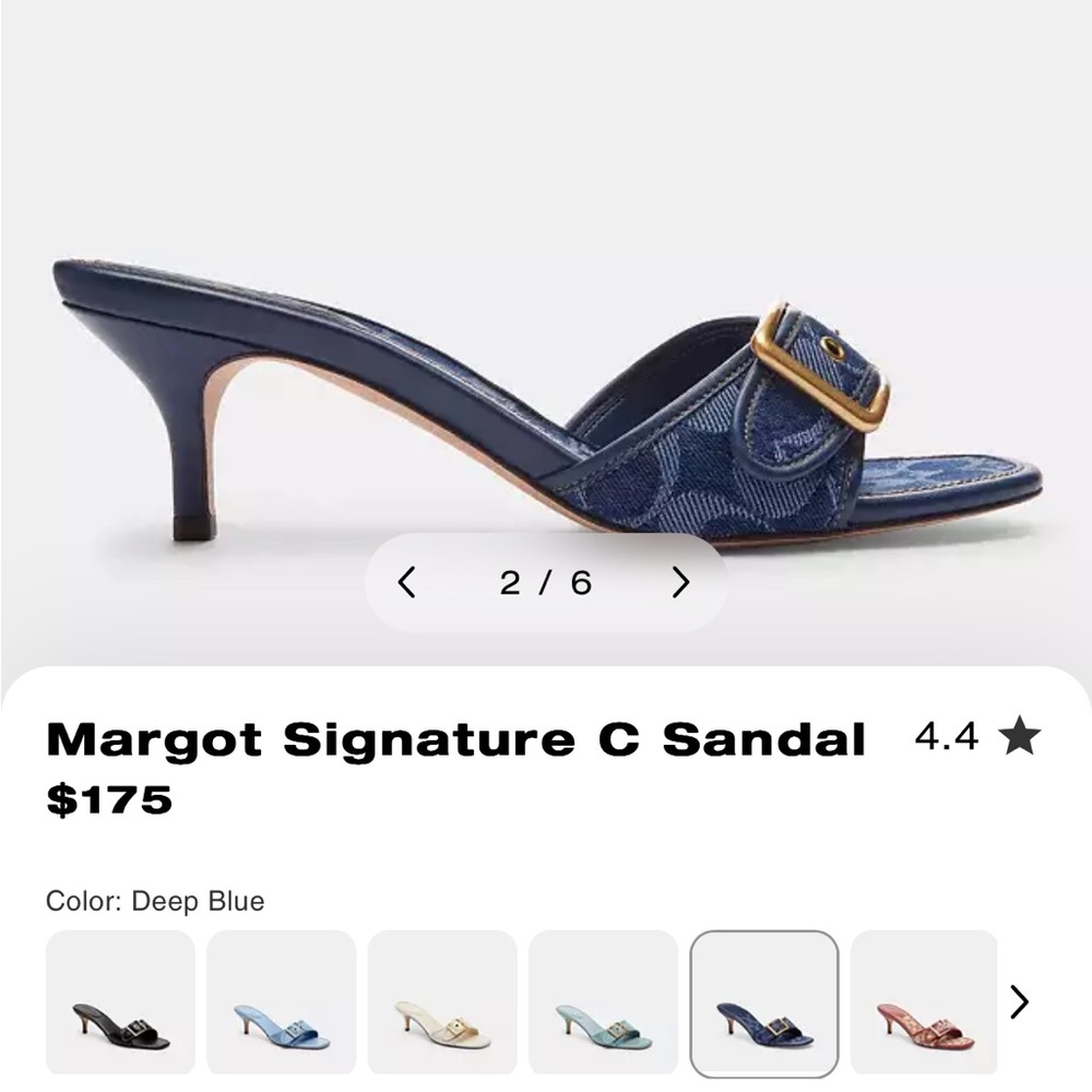 Margot Signature C Sandal in Deep Blue COACH